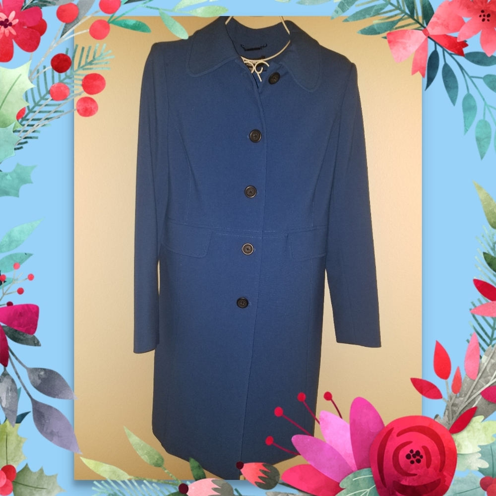 NWT Karl Lagerfeld Blue Peacoat (Size 16)